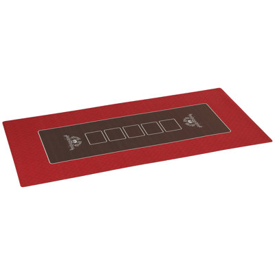Tapis de poker pour 12 personnes résistant à l'eau, rouge