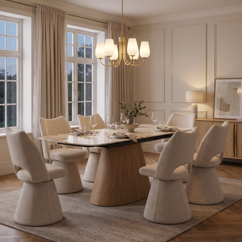 6 -Person Stone Dining Set