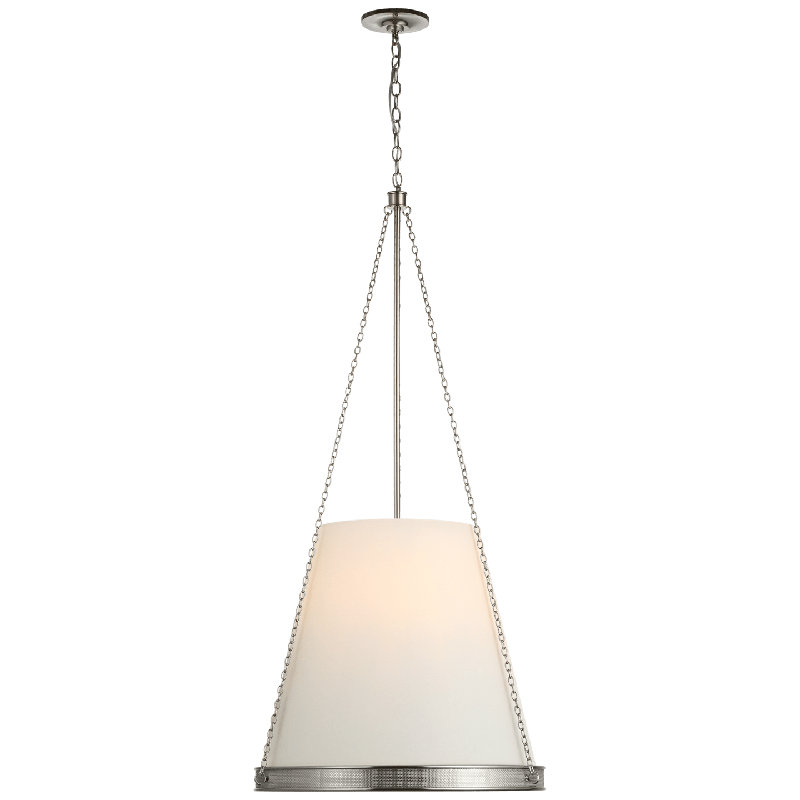 Marie Flanigan Reese 22" Pendant, Polished Nickel, White