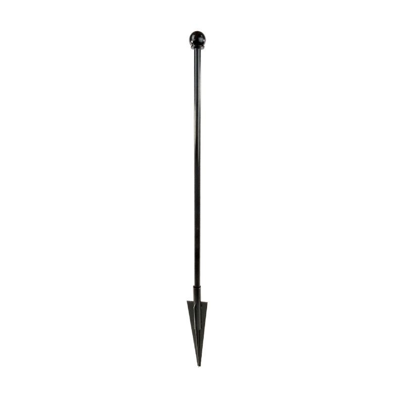 50In Black Steel No Dig Multi-Style Fence Post And Stake