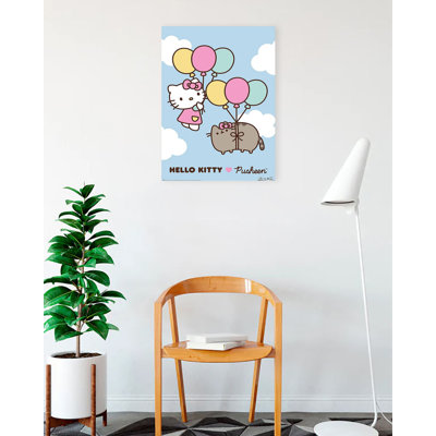  Officiellement sous licence Hello Kitty - Up & Away 24 x 36 pouces, affiche d'art - reproduction décorative - papier affiche - prêt à encadrer