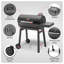 Barbecue au charbon avec chariot Feasto