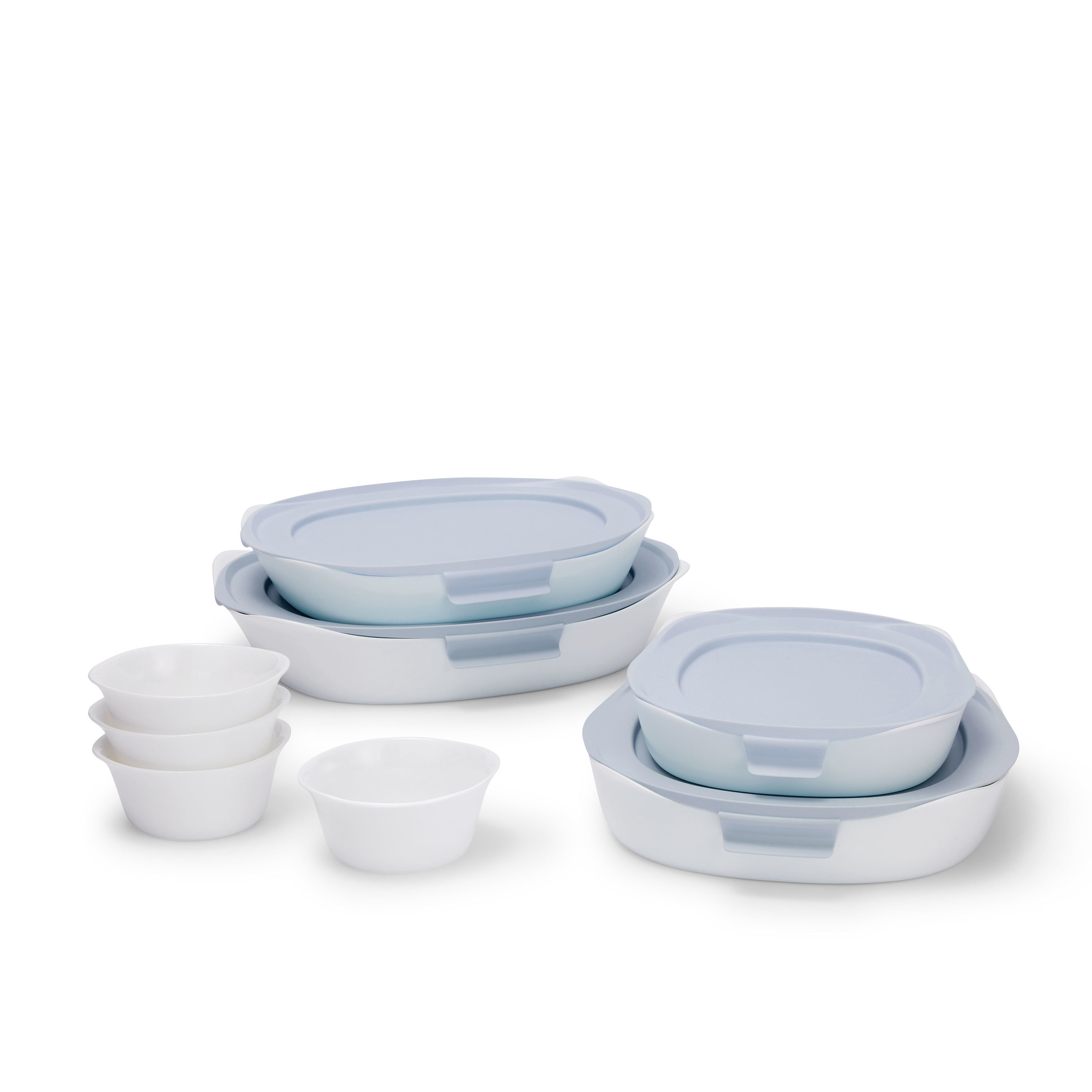 NutriChef 10-Piece Glass Food Containers - Stackable Superior
