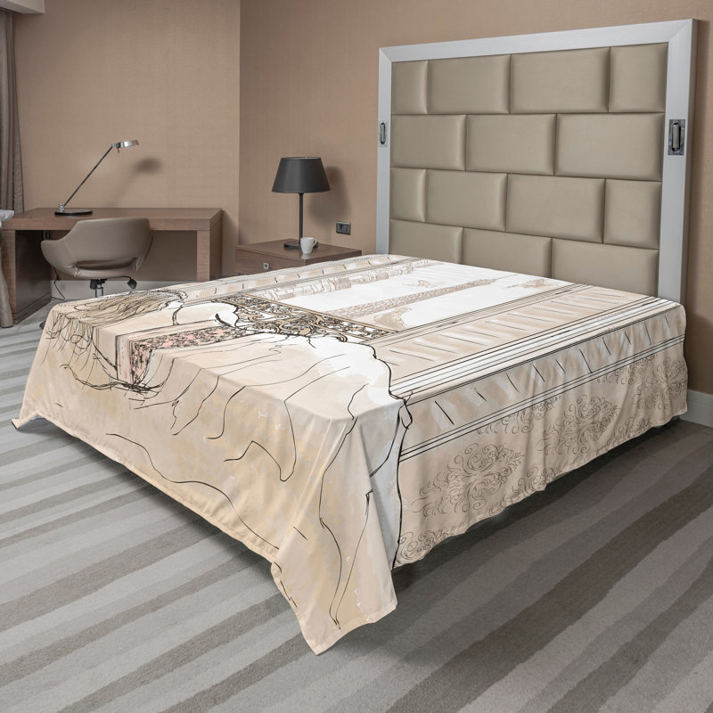 Drap-housse Ambesonne, Drap plat pour très grand lit californien