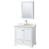 Ensemble de meuble-lavabo simple 36 "avec miroir Deborah