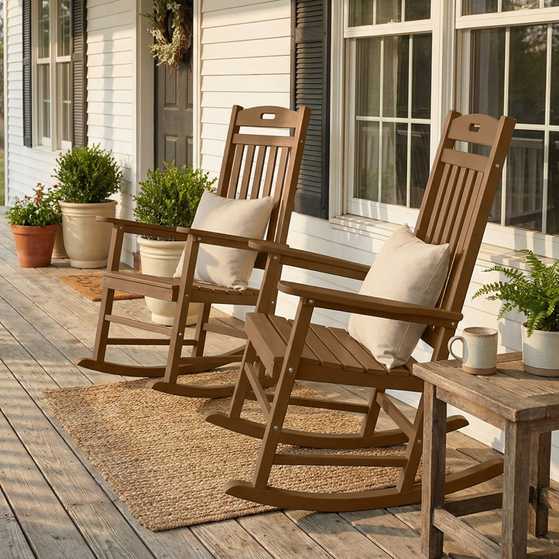 Chaise berçante d'extérieur pour l'extérieur, Beige