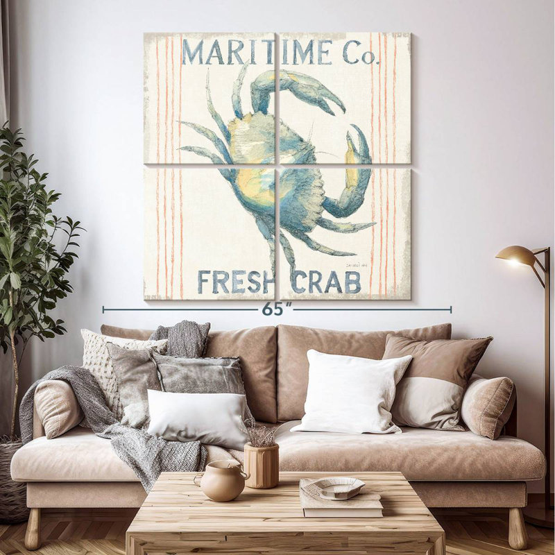Plaque murale Kema Floursack Nautical Square III, H 50 po x l 50 po