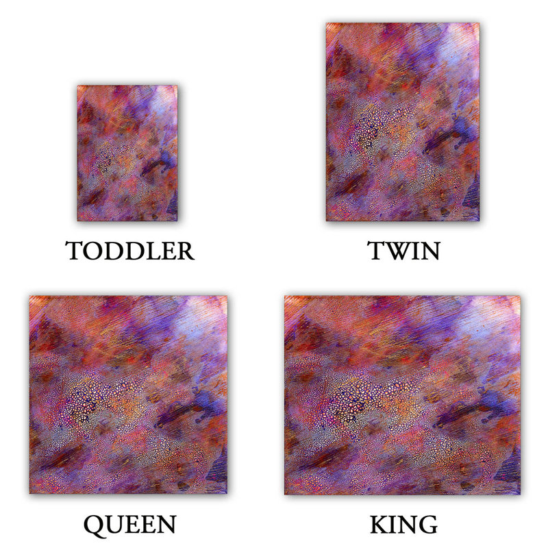 Ensemble de housse de couette abstrait myriade, 1 housse de couette grand + 2 taies standards