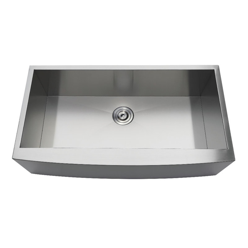 Kingston Brass Uptowne 36-Inch Stainless Steel Apron-Front Single Bowl Farmhouse Kitchen Sink