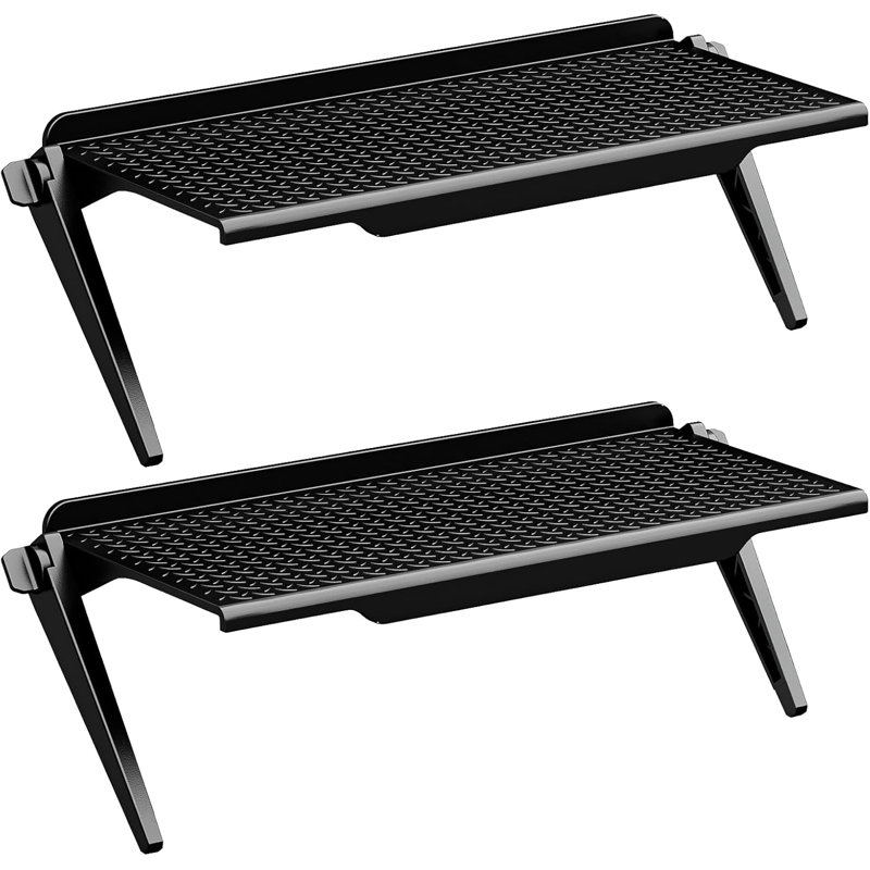 Paquet de 2 tablettes supérieures pour moniteur: fixation adhésive, capacité de 13,2 lb, peu encombrant