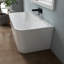 Baignoire de trempage rectangulaire autoportante en acrylique avec trop-plein et drain central pour salle de bain 59 po Tidal