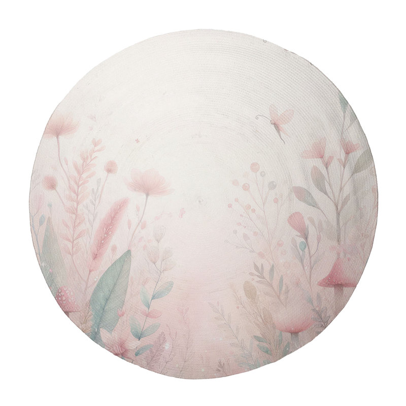 Tapis tressé Enchanted Meadow, Rond 5 pi