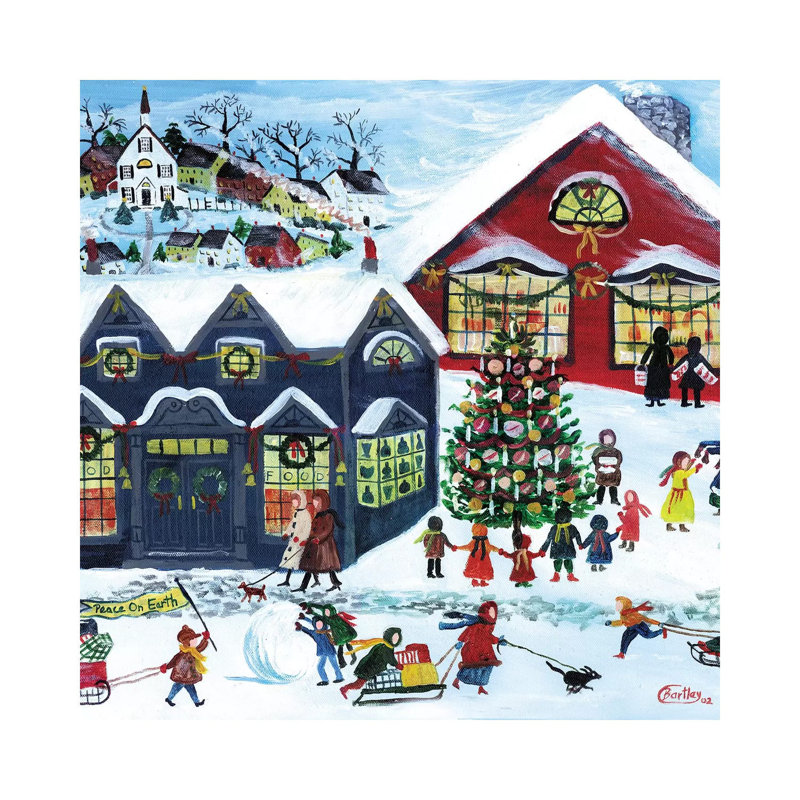 Peace On Earth by Cheryl Bartley - Wrapped Canvas Painting, 66.04 cm H x 66.04 cm W x 1.91 cm D
