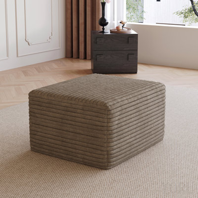 Sofa Ottoman ,No Assembly Required,Camel(Plush Corduroy Fabric)