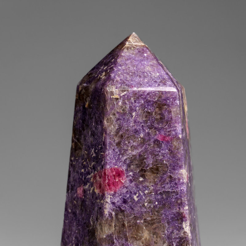 Véritable pointe de lépidolite polie de Madagascar (1 lb)