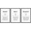 «Mindset Impact Resilience Motivation», citation de définition, art mural, impression sur toile, 3 pièces-130550156-130550157-130550159