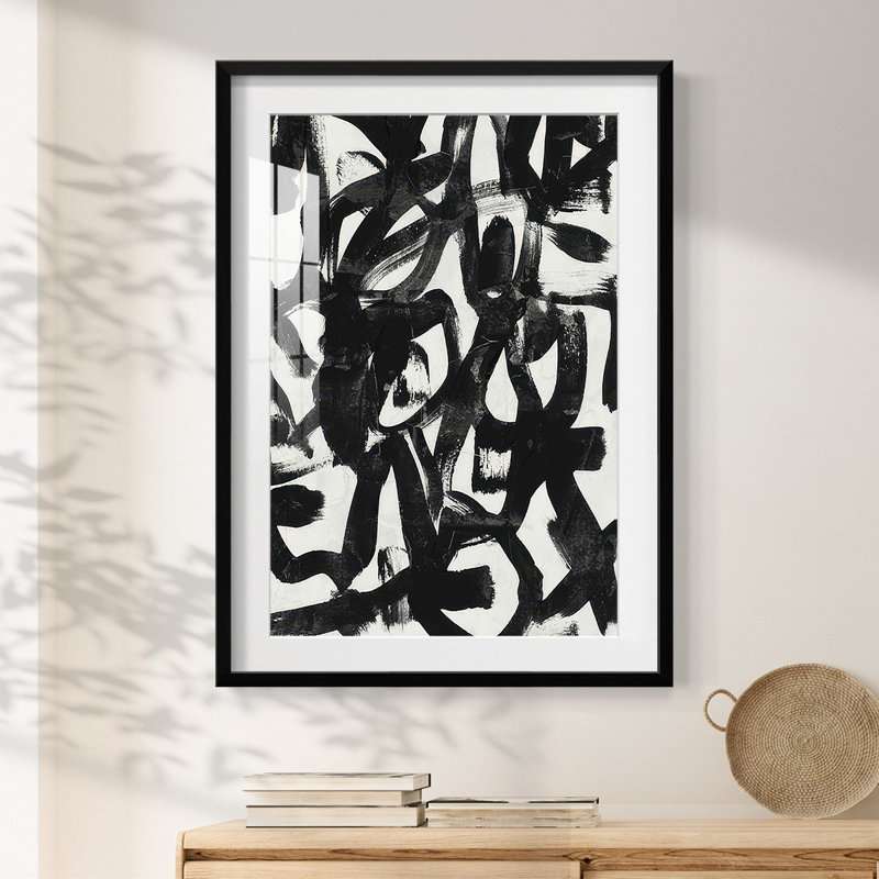 Graffiti Tangle II -Framed Print, 28.5" H x 20.5" W, Black