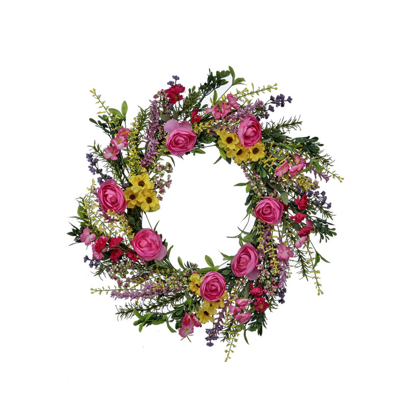 24" Summer Flower Fruit Punch Wreath