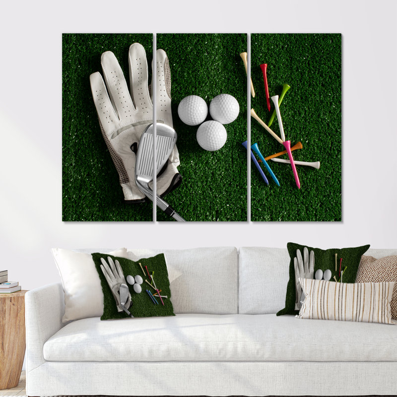 Ensemble de salon de golf - art mural de golf, ensemble de salon, H 40 po x l 60 po