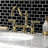 Kingston Brass Restoration Two-Handle 3-Hole Deck Mount Bridge Bathroom Faucet with Brass Pop-Up-29272746