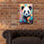 «Panda and Bubbles» par Momart, art mural en verre acrylique-879785323