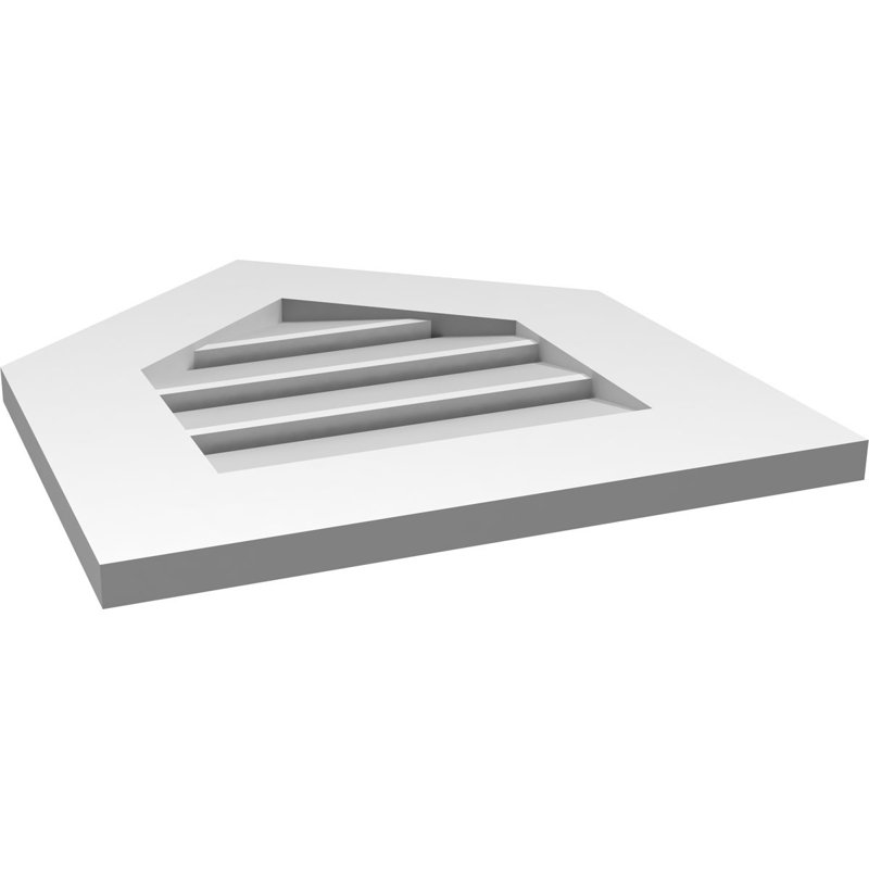 Pente fonctionnelle en uréthane à hauteur de sommet 10 po, brun clair apprêté, H 20 po x l 18 po x P 1 po