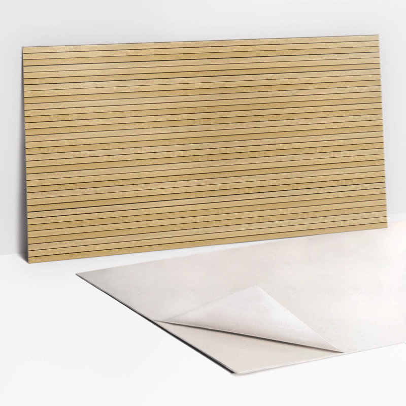 Cayne 50cm x 100cm PVC Wood-Effect Tile in Brown