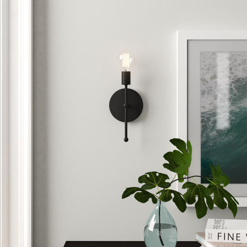 Haleigh 1-Light Dimmable Wall Sconce, Oil Rubbed Bronze