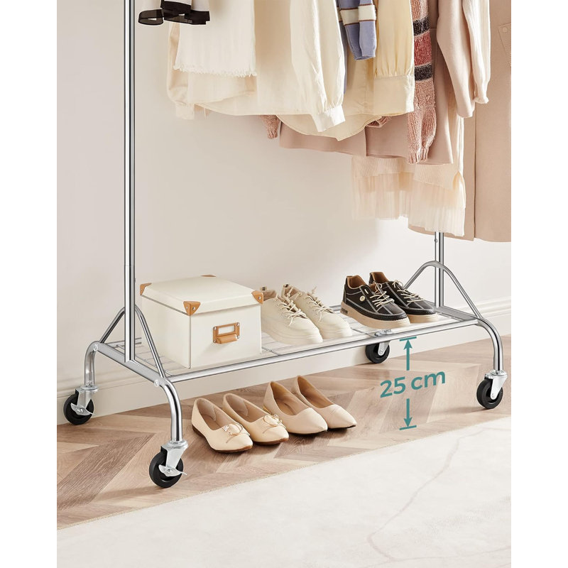 110.5cm Rolling Clothing Rack