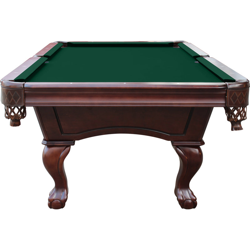 Charles River 8' Slate Pool Table with Professional Installation Included, Espresso, Bottle Green