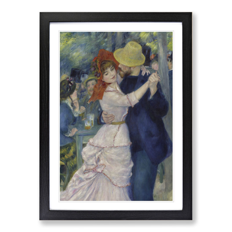 Dance at Bougival by Pierre-Auguste Renoir - Picture Frame Painting, Black, 36cm H x 27cm W x 2cm D