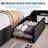 Twin Size Platform Bed Frame with 3 Storage Drawers Dark Gray