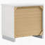 Table de chevet blanche 2 tiroirs ultrabrillante