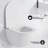 St. Tropez Wall-Hung Toilet Bundle 0.8/1.6 GPF Dual Flush in Glossy White with Black Flush Plate-108927945