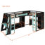 Lit mezzanine simple en L en bois-1825641335