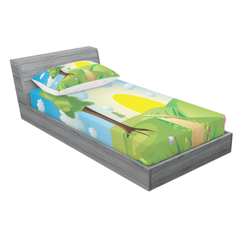 Microfiber Sheet Set, Twin Sheet Set with Fitted Sheet