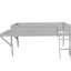 Lit mezzanine gris avec bureau et DEL - Maximise l'efficacité du bois de style chambre à coucher pour une expérience confortable