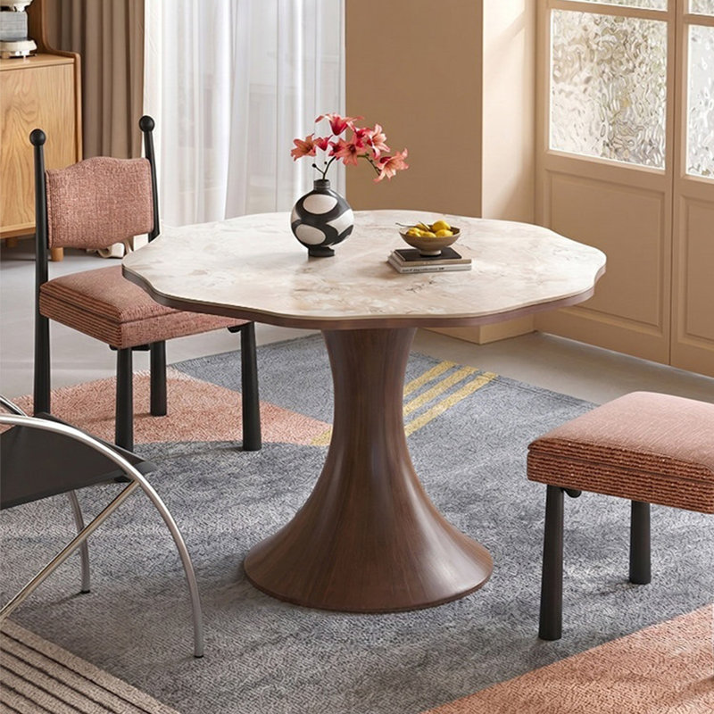 Table de salle à manger blanche, H 29,53 po x L 51,18 po x l 51,18 po