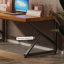 Bureau rectangulaire brun et noir en bois massif et fer-341154190