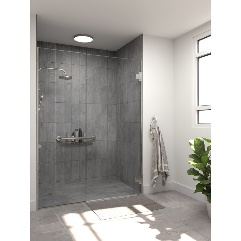 PLUS Towel & Robe Hook 14.5", Decorative Grab Bar (500 lb. Capacity), Brushed Stainless