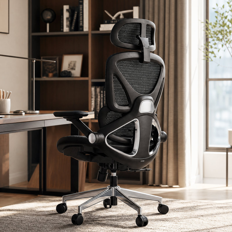 Ergonomic Mesh Office Chair For Home & Work – Bifma X5.1 Certified, 4D Armrests, Adjustable Lumbar, 3-Level Recline, 400 Lbs Support, High-Back Comfort Seat
