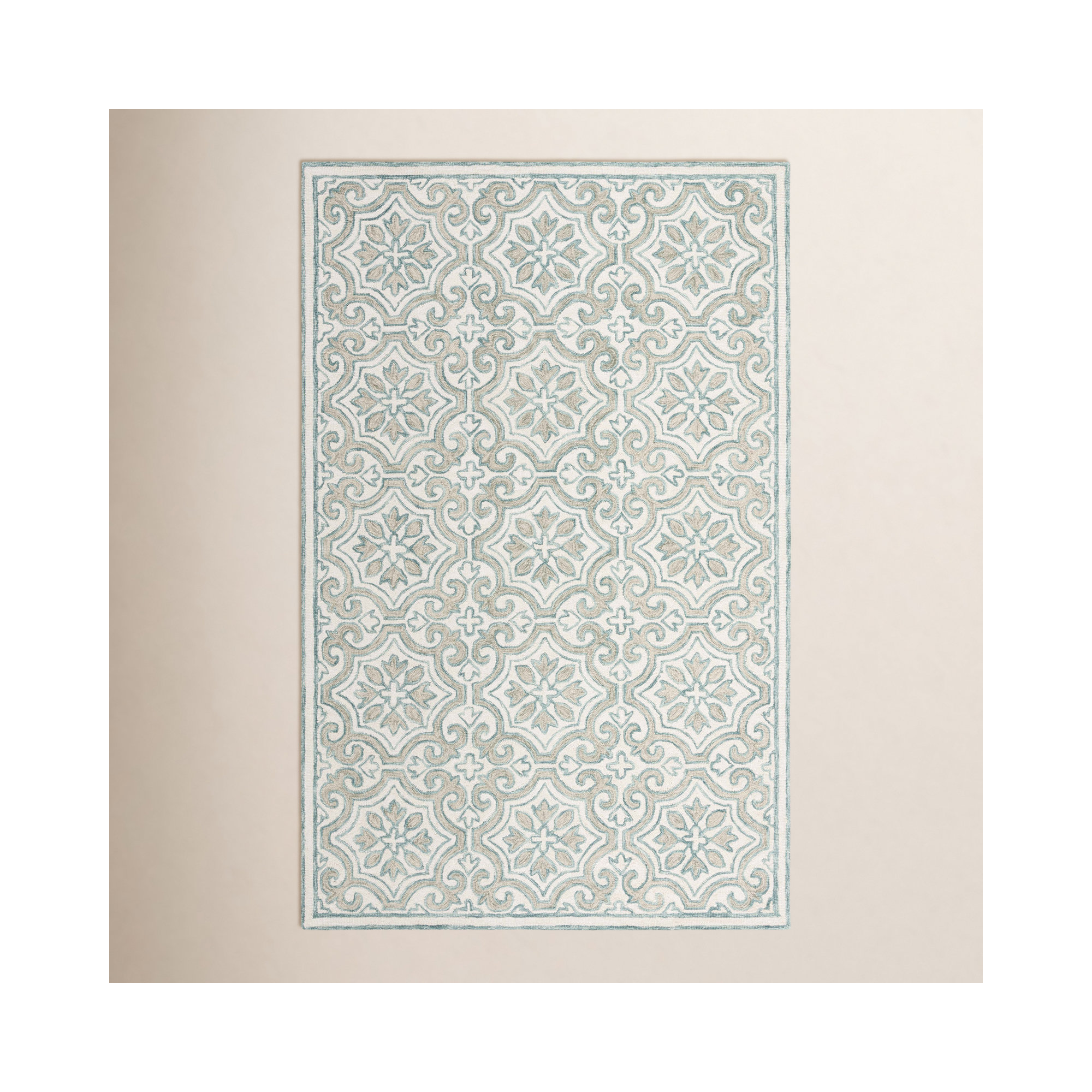 Lauren Ralph Lauren Hand Tufted Wool & Cotton Damask Rug, Rectangle 8' x 10'