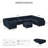 Knaack Oversized U Shaped 169.3'' Wide Sectional Sofa Velvet & Plush Livingroom Couch-1549071062