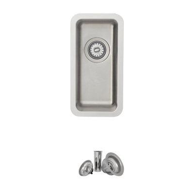 Évier de cuisine encastré ou encastré à simple cuve en acier inoxydable de calibre 18 de 9 po x 18 po.