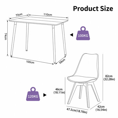 Nero 4 - Person Dining Set