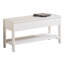 Quality Solid Wood Shoe Bench, White - Spacious Storage Bench With Compartment-674312887