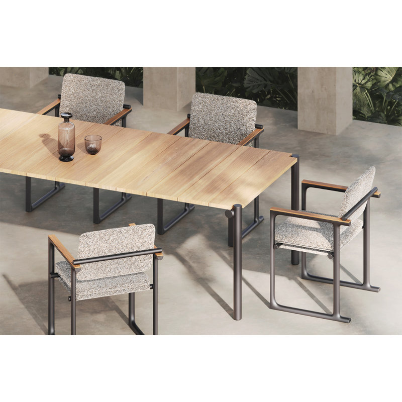 Tulum 5 Piece Dining Set, Gray
