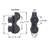 Maple 8.06' 7-Step Wood Rolling Sunburst Wheel Ladder-83473061