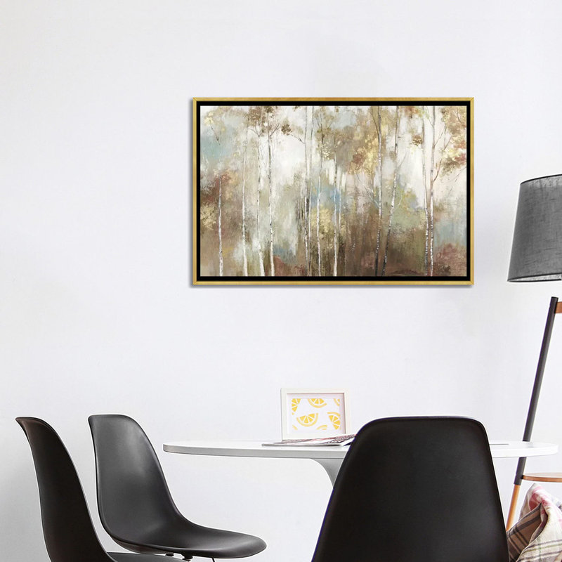 « fine bouleaus iii » par allison pearce-reproduction d’art sur, Toile encadrée d'or, H 26 po x l 40 po x P 1,5 po