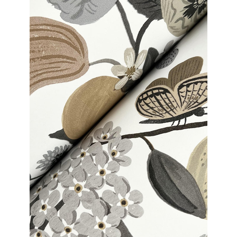 Papier peint floral, Lin
